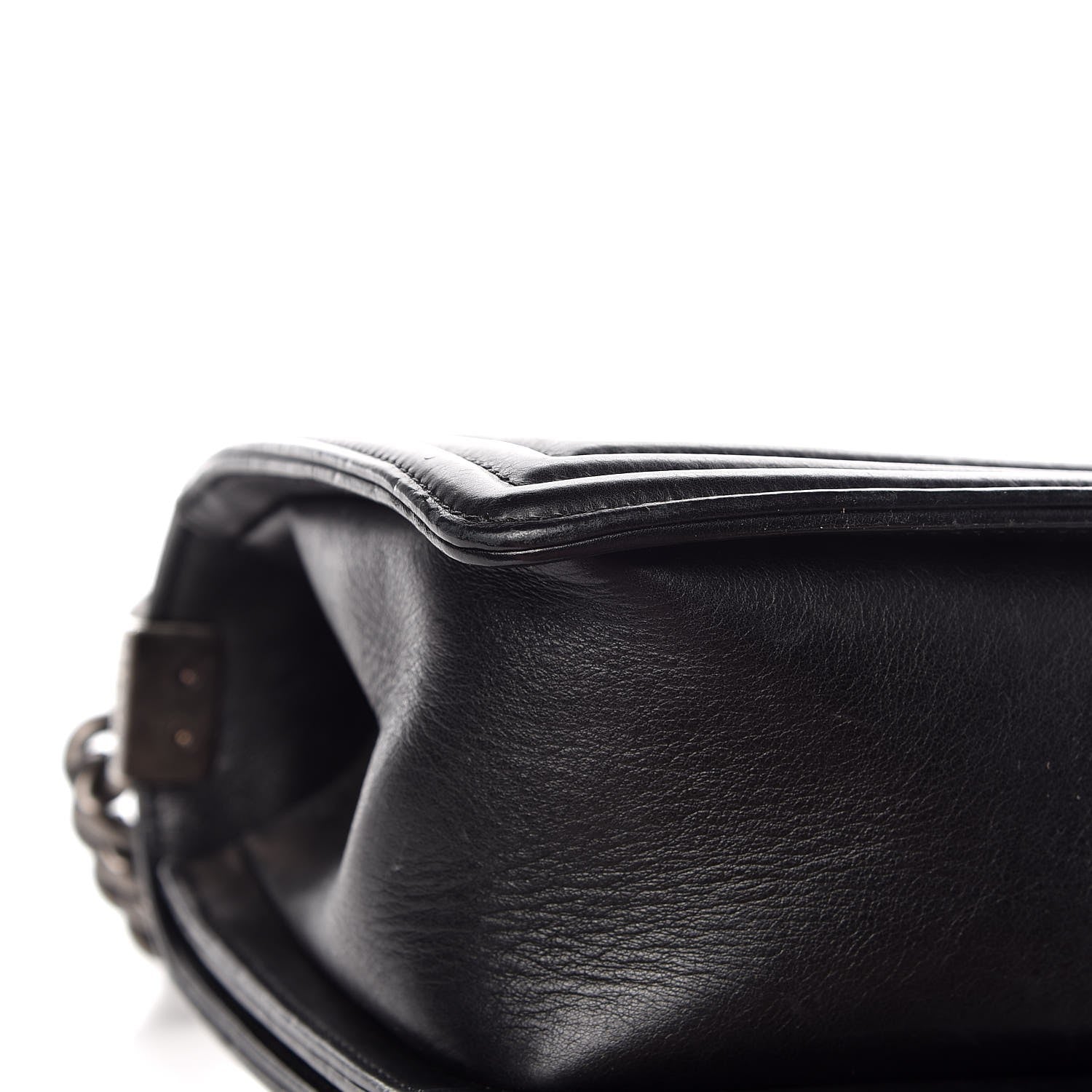 Chanel Calfskin Double Stitch Medium Boy Flap Black 13 of 15