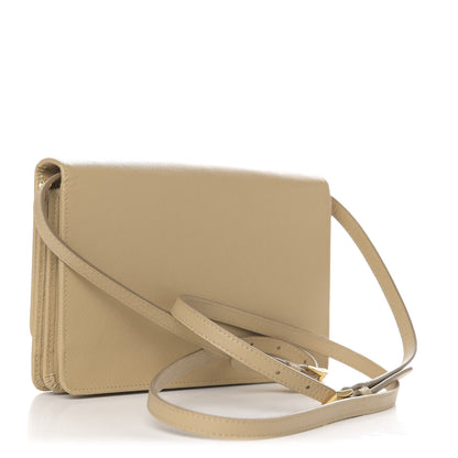 Prada Saffiano Metal Flap Wallet with Strap Sabbia 3 of 11