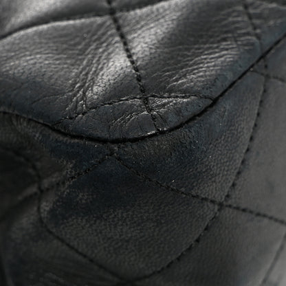 Chanel Lambskin Quilted Medium Double Flap Black 13 of 15