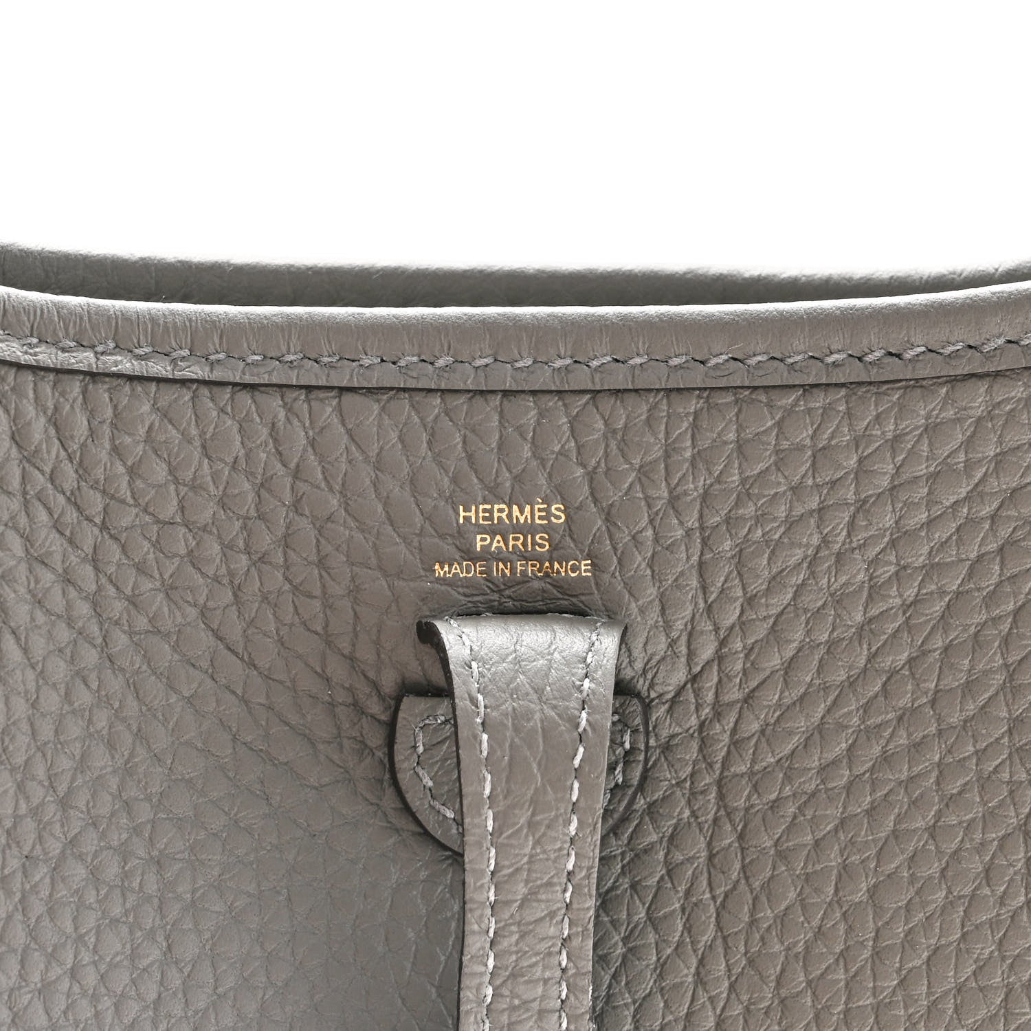 Hermes Taurillon Clemence Evelyne TPM Gris Meyer 5 of 10