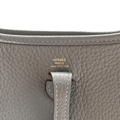 Hermes Taurillon Clemence Evelyne TPM Gris Meyer 5 of 10