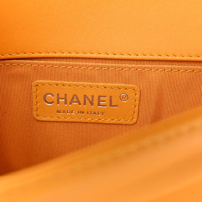 Chanel Lambskin Quilted Small Boy Flap Yellow 6 of 10