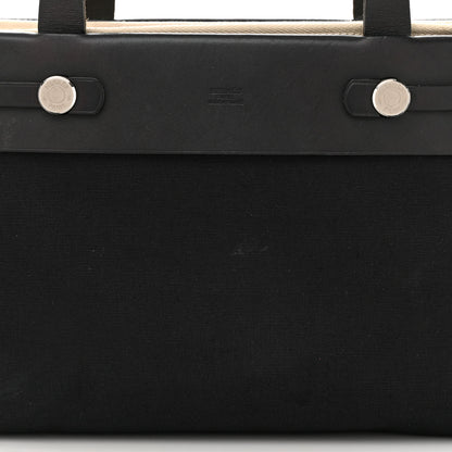 Hermes Toile Vache Hunter Herbag Cabas Black 9 of 14