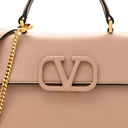 Valentino Garavani Grainy Calfskin Small VSling Top Handle Bag Poudre 7 of 9