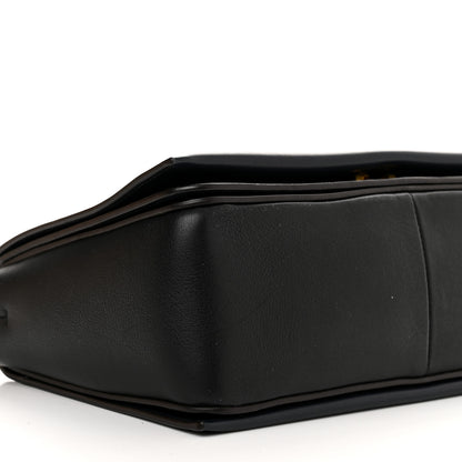 Celine Shiny Smooth Calfskin Medium Frame Shoulder Bag Black Navy 8 of 10