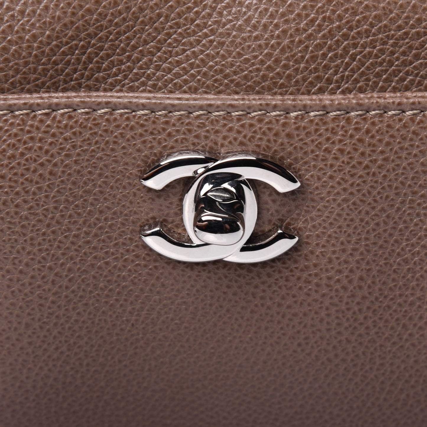 Calfskin Cerf Executive Shopper Tote Light Brown