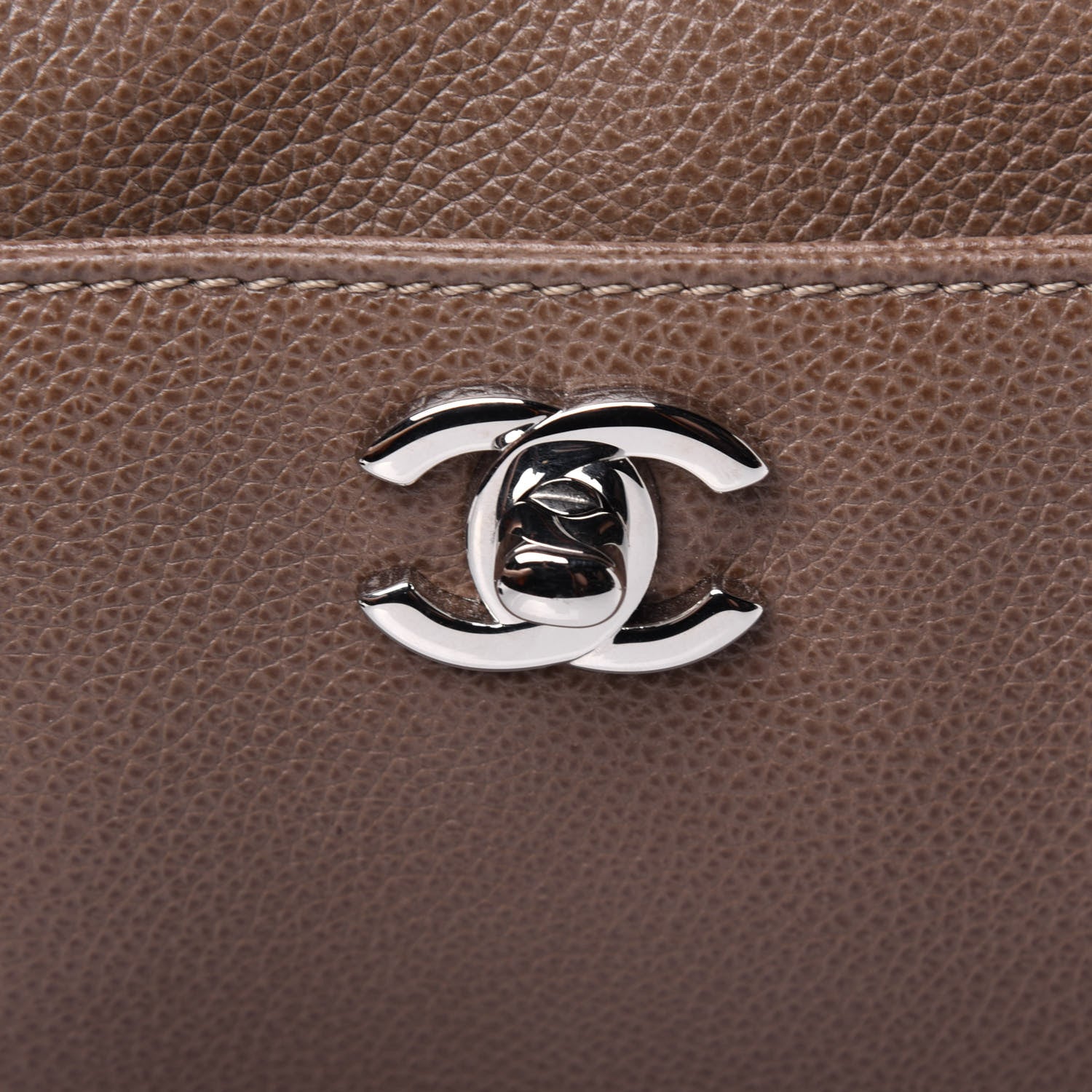 Chanel Calfskin Cerf Executive Shopper Tote Light Brown 13 of 16