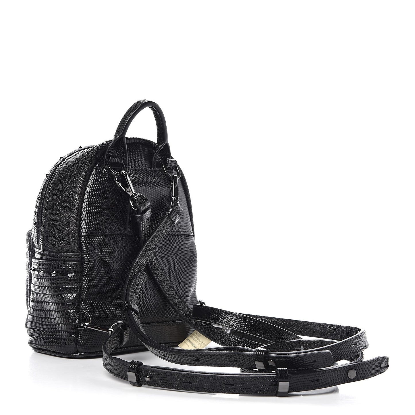 Crocodile Swarovski Crystal Mini Bebe Boo Backpack Black
