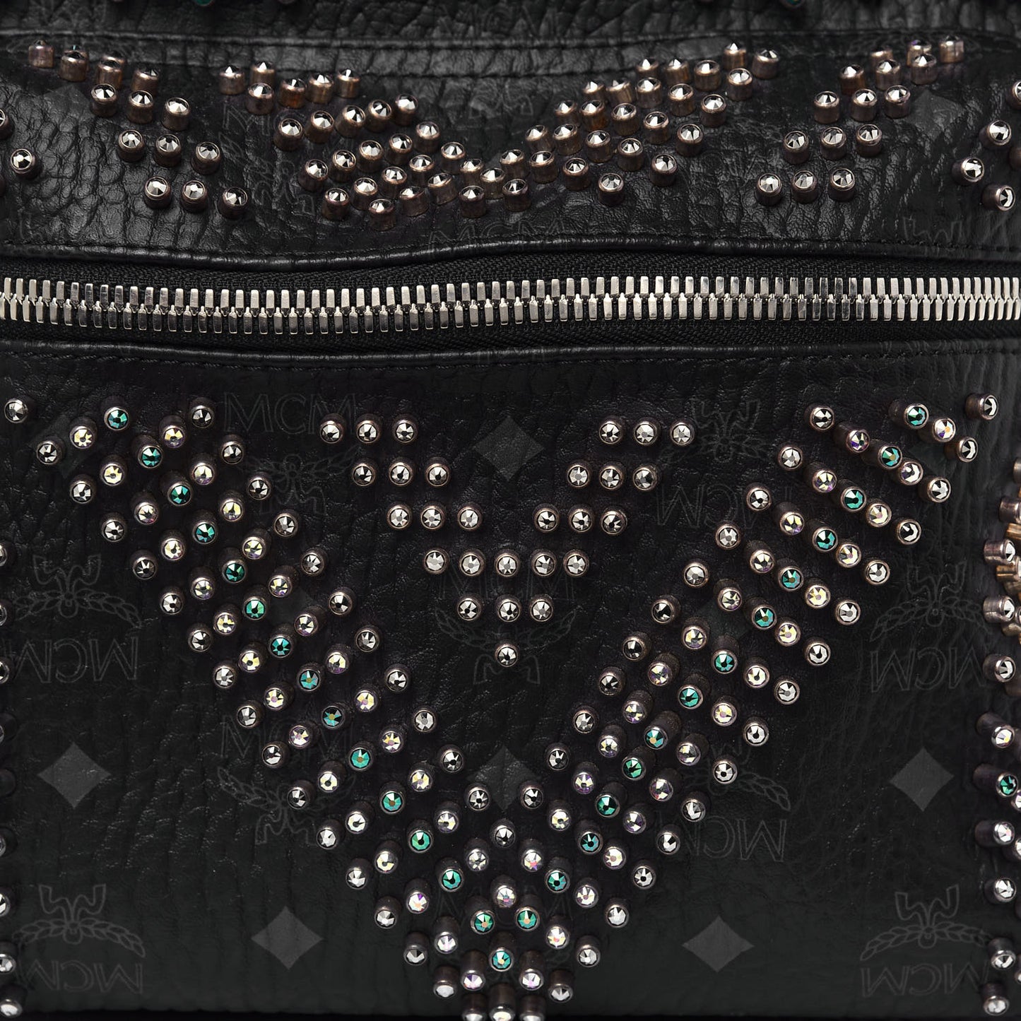 Visetos Studded Small Crystal Backpack Black
