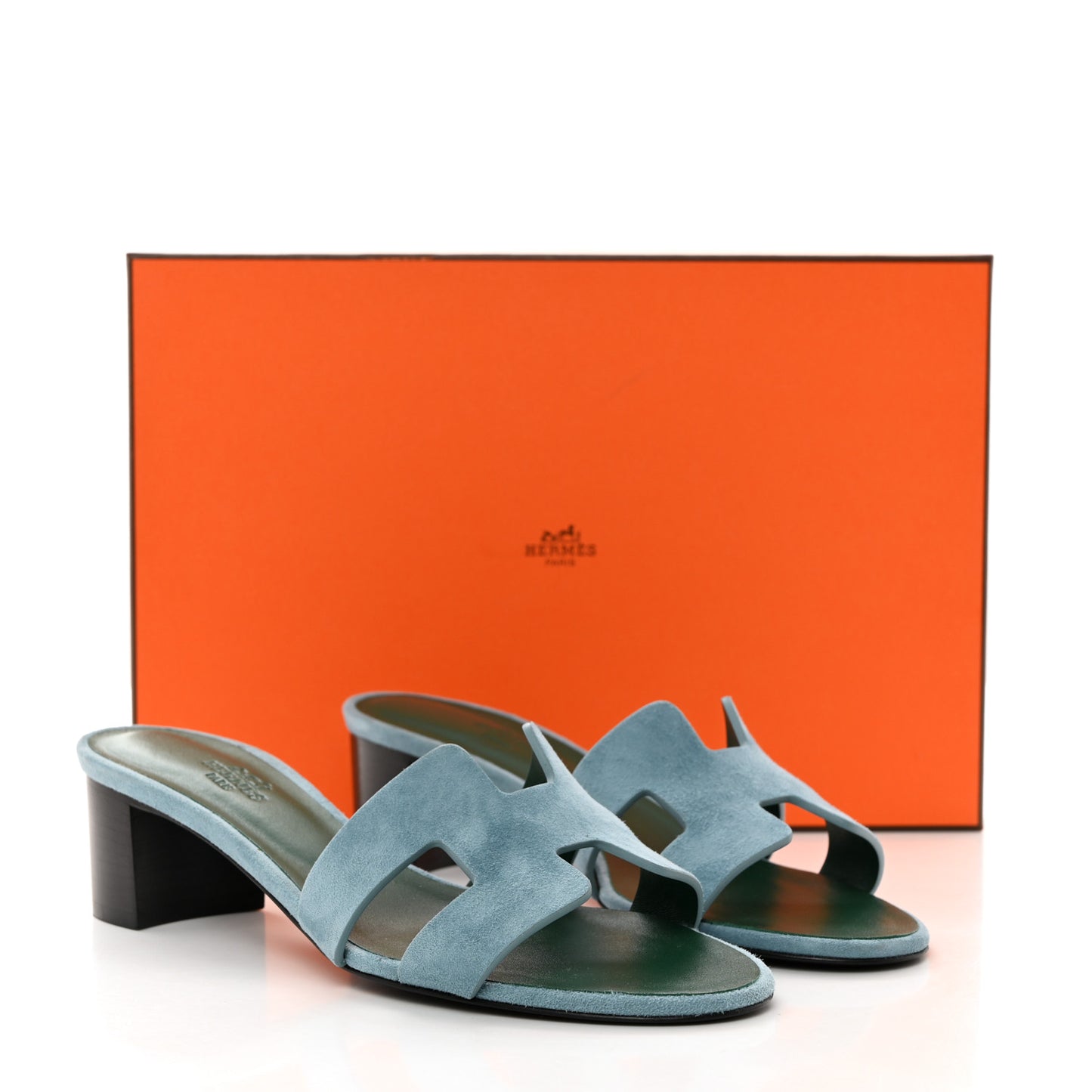 Suede Goatskin Oasis Sandals 39 Vert D'eau Vert Anglais