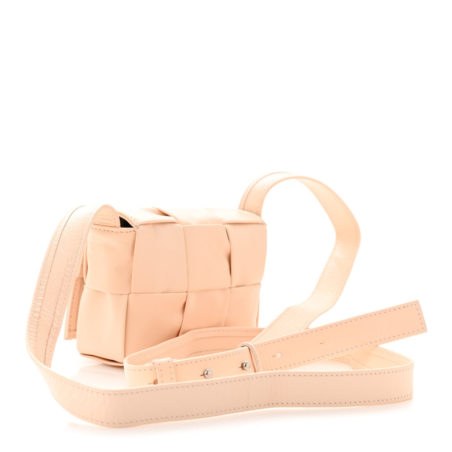Lambskin Maxi Intrecciato Extra Mini Cassette Crossbody Bag Melon Washed