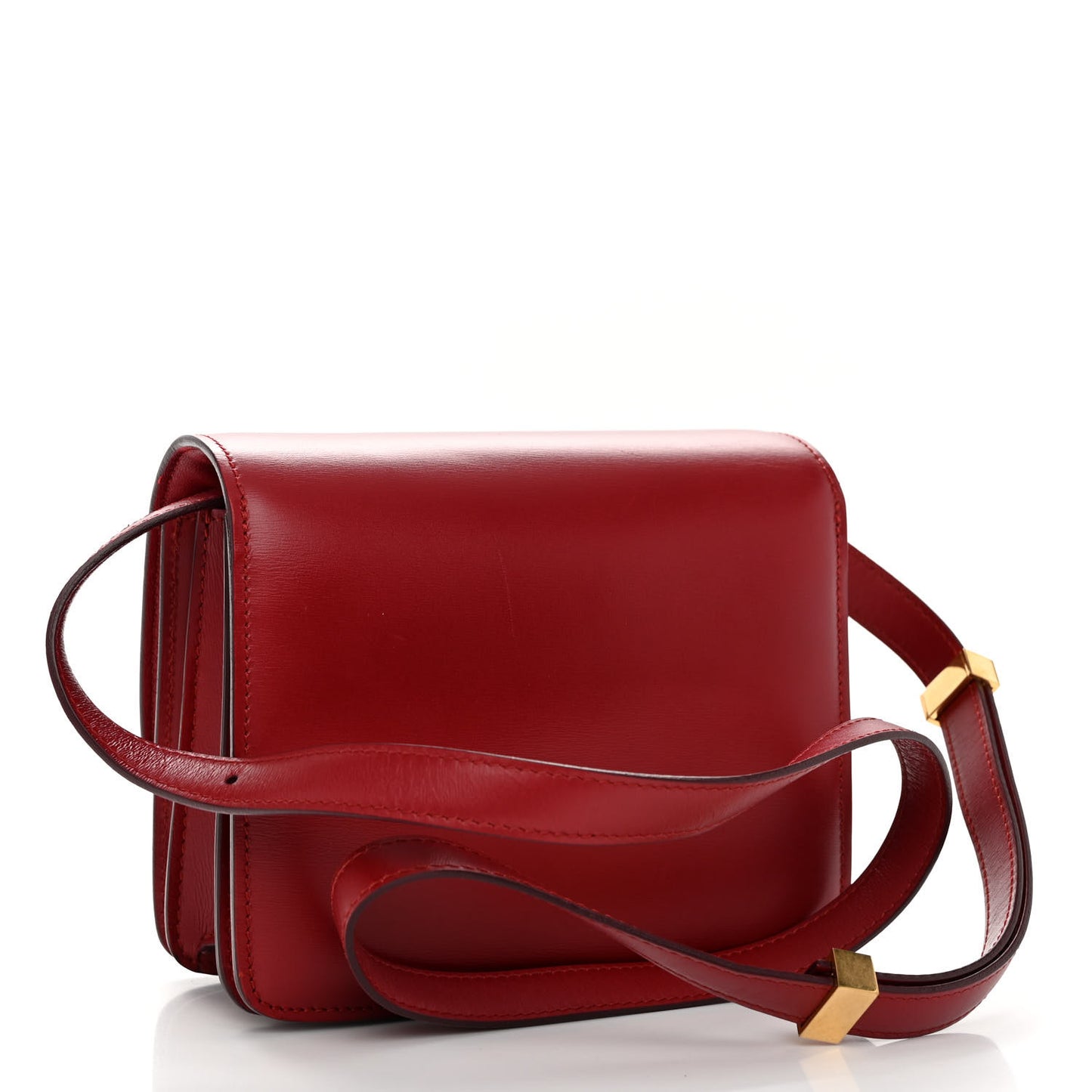 Smooth Calfskin Small Classic Box Flap Bag Red