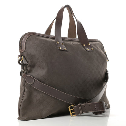 Gucci Monogram Calfskin Studded Tote Brown 3 of 10