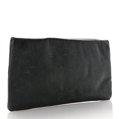 Balenciaga Agneau Giant 21 Rose Gold Hardware Envelope Clutch Anthracite 3 of 7