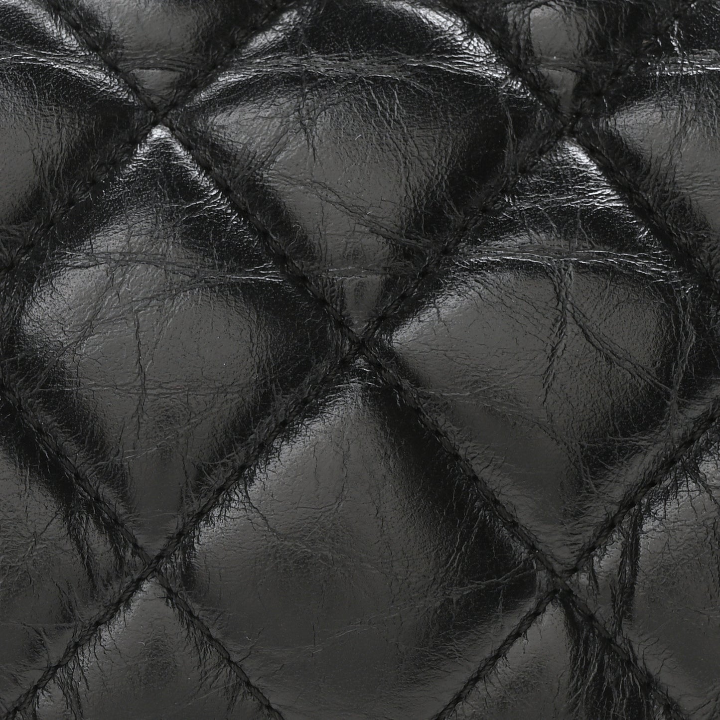 Aged Calfskin Quilted 2.55 Reissue 225 Hanger Flap Black