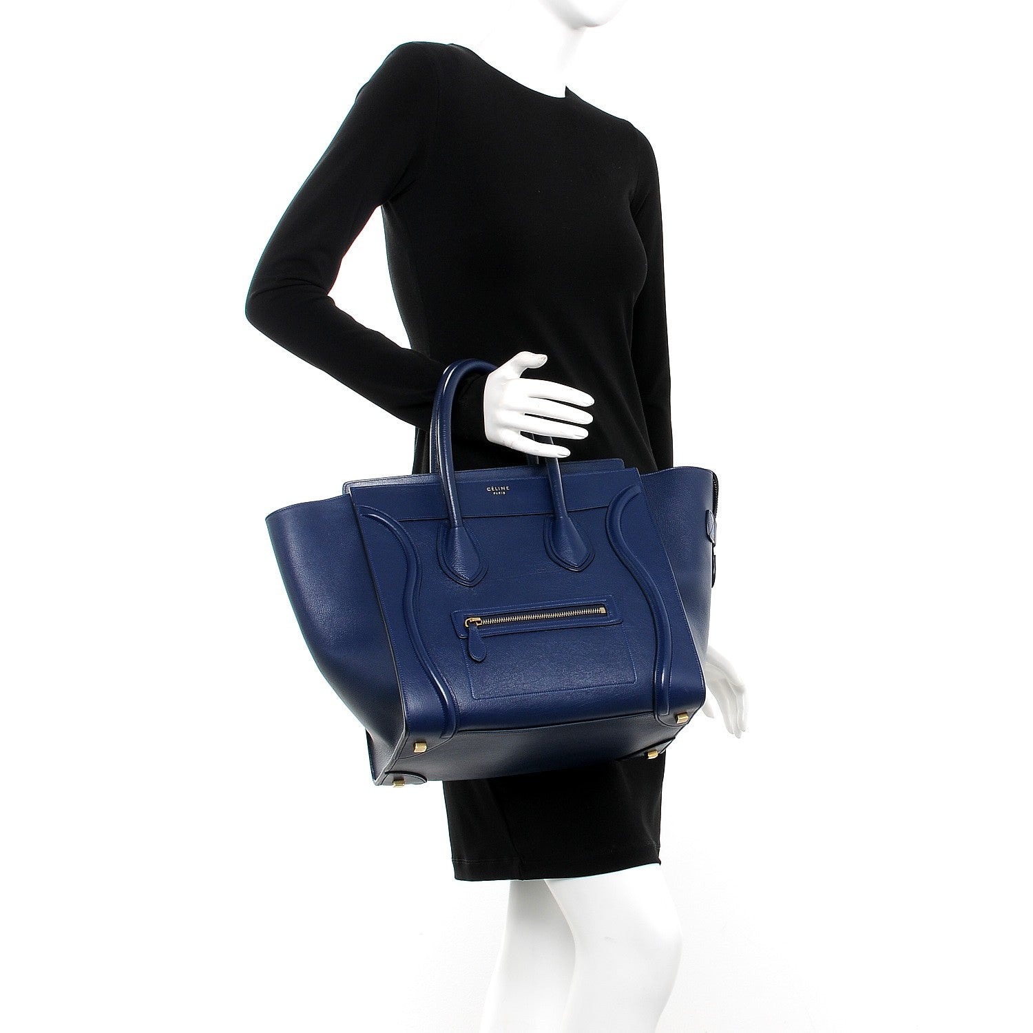 Celine Baby Calfskin Mini Luggage Ink 2 of 8