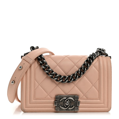 Chanel Lambskin Quilted Boy Flap Light Pink 1 of 18