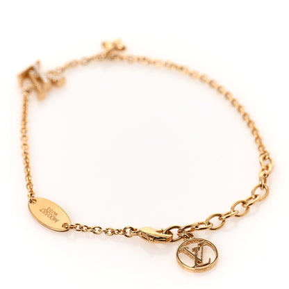 Louis Vuitton Metal Crystal LV Iconic Bracelet Gold 3 of 7