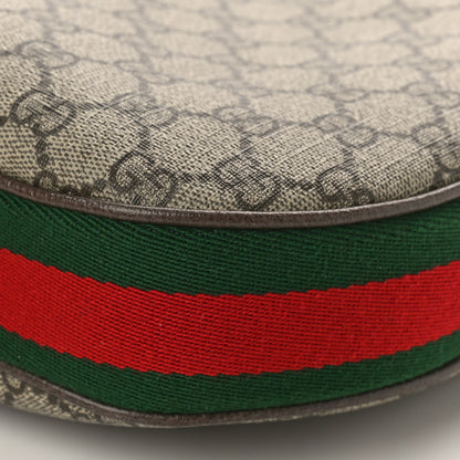 Gucci GG Supreme Monogram Textured Calfskin Web Large Attache Shoulder Bag Beige Ebony New Acero 9 of 9
