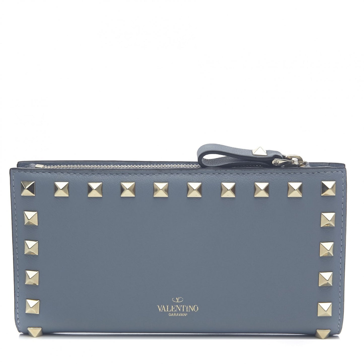 Calfskin Rockstud Continental Wallet London Stone