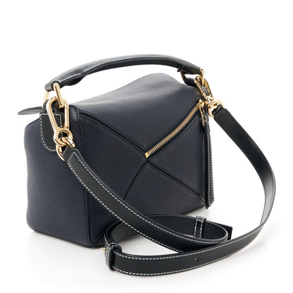 Loewe Calfskin Small Puzzle Bag Midnight Blue Black 3 of 10