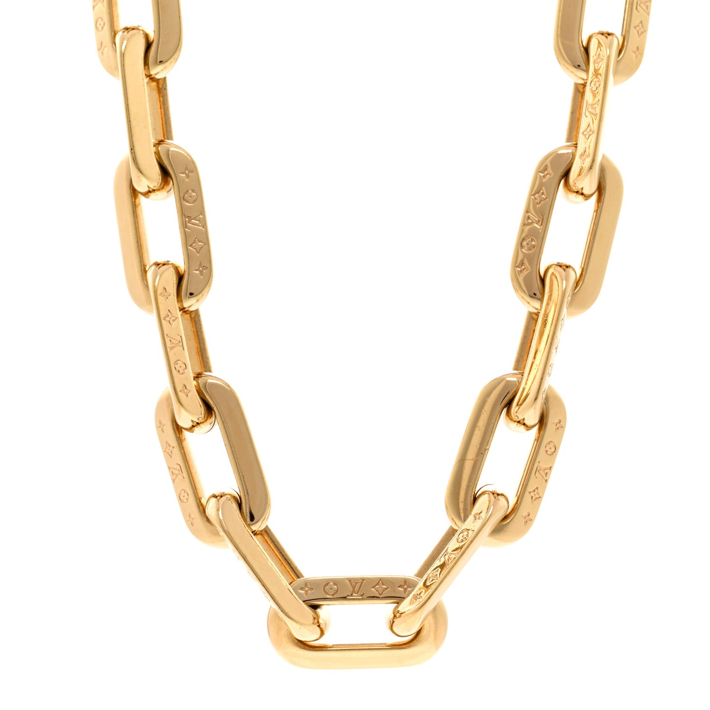 LV Edge Necklace MM Gold