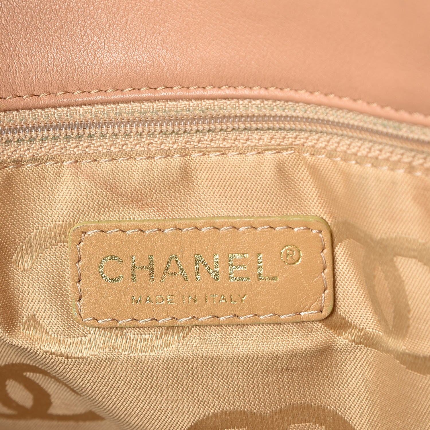 Chanel Calfskin Quilted Tote Beige 6 of 9