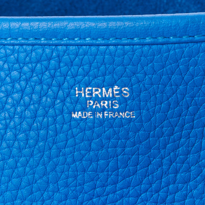 Hermes Taurillon Clemence Evelyne III GM Bleu Hydra 8 of 9