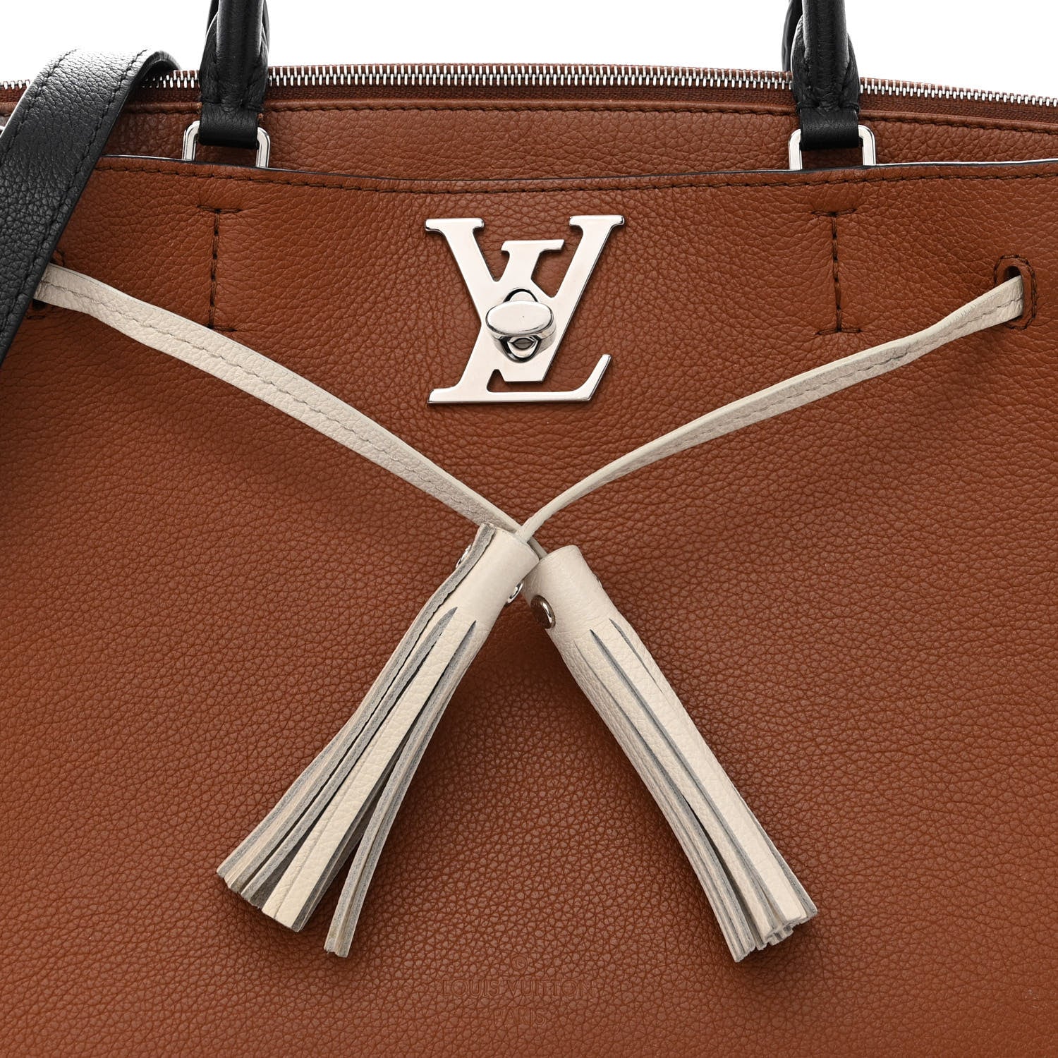 Louis Vuitton Calfskin Lockmeto Caramel Creme Black 10 of 20