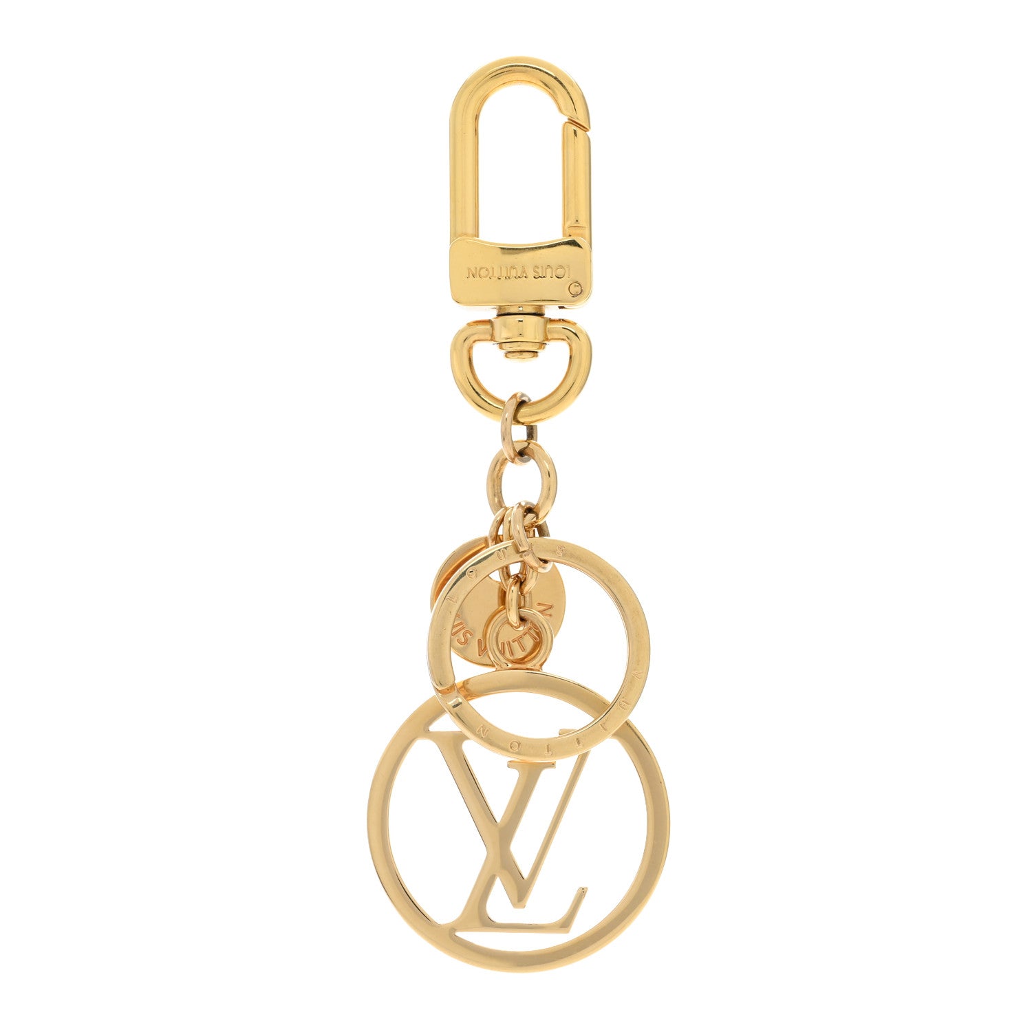 Louis Vuitton LV Circle Bag Charm Key Holder Gold 1 of 3