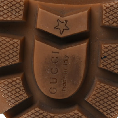 Gucci Covered Wool Big GG Monogram Womens Lace Up Combat Ankle Boots 40 Beige Ebony Cocoa 8 of 19