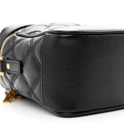 Saint Laurent Grain de Poudre Quilted 80's Vanity Bag Black 9 of 10