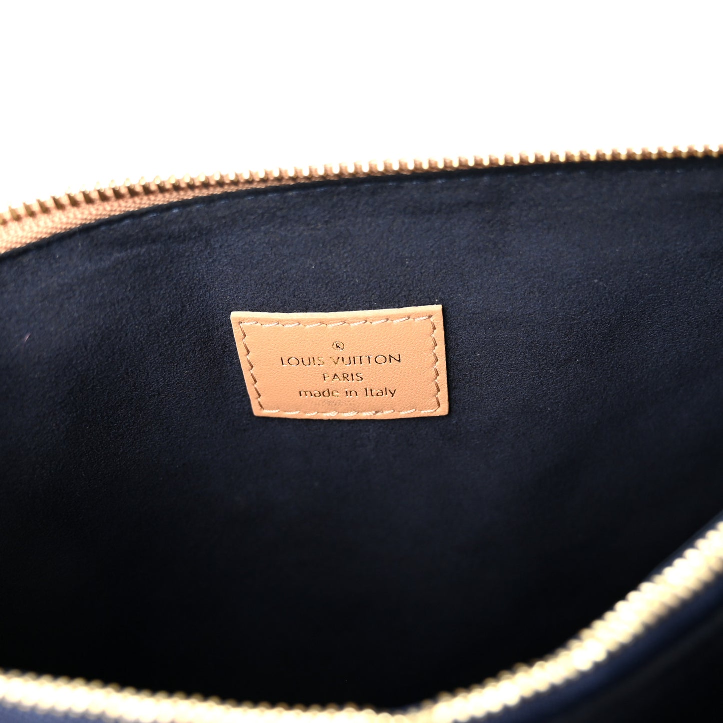 Lambskin Embossed Monogram Coussin MM Taupe