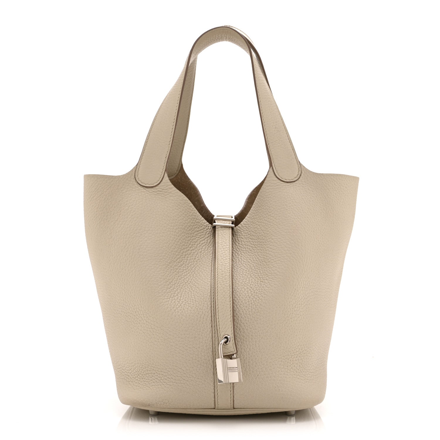 Hermes Taurillon Clemence Picotin Lock 22 MM Craie 1 of 10