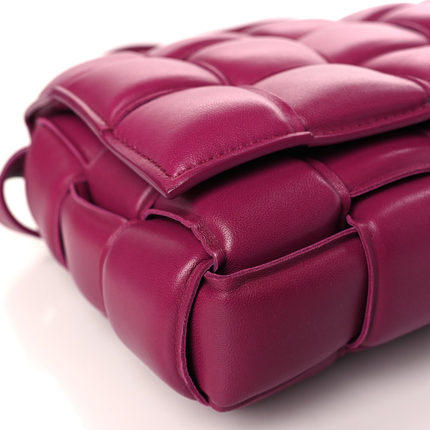 Nappa Maxi Intreccio Padded Cassette Crossbody Bag Cinnabar
