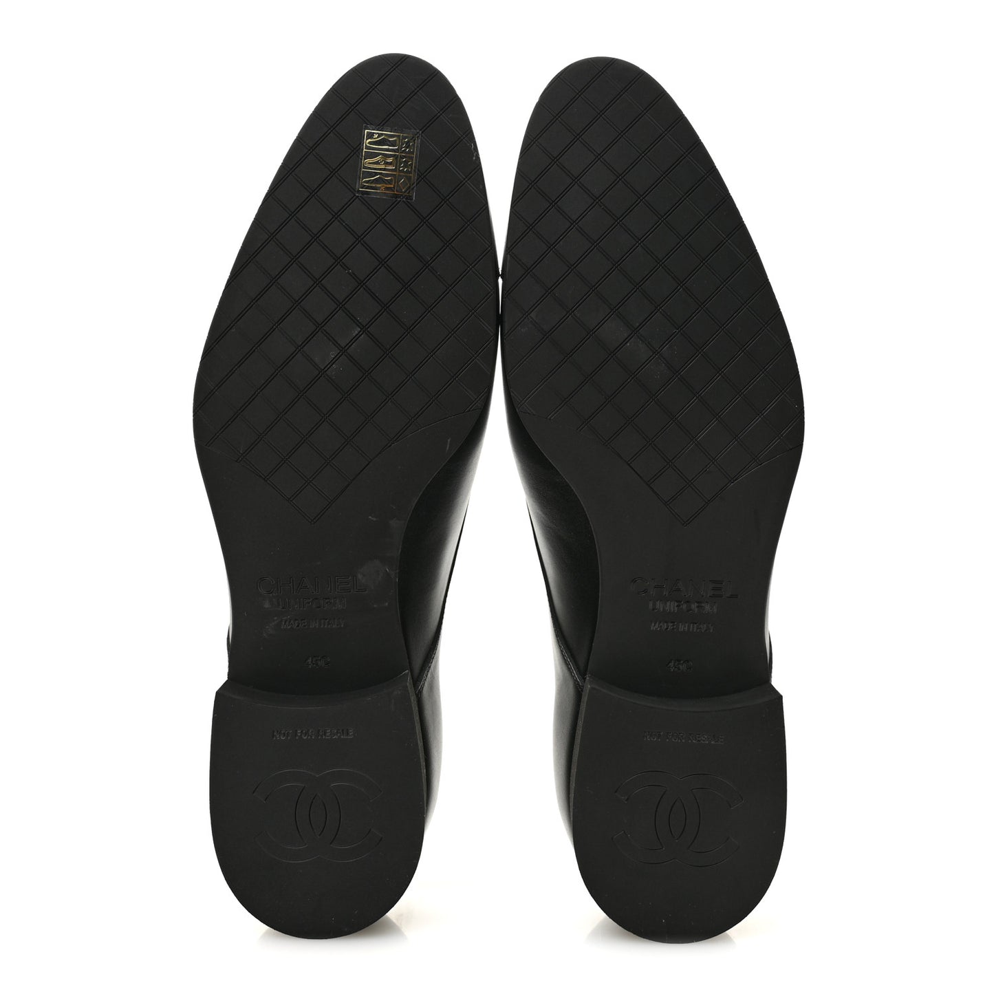 Smooth Calfskin Mens Loafers 45 Black