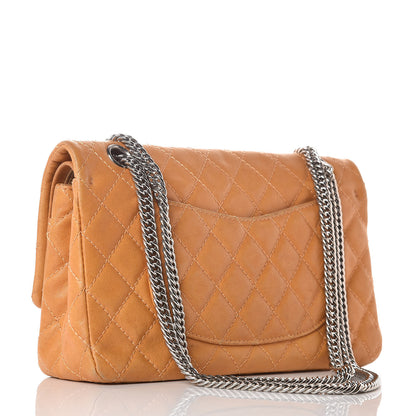 Chanel Glazed Lambskin Quilted Medium Bijoux Chain Double Flap Mango 3 of 15