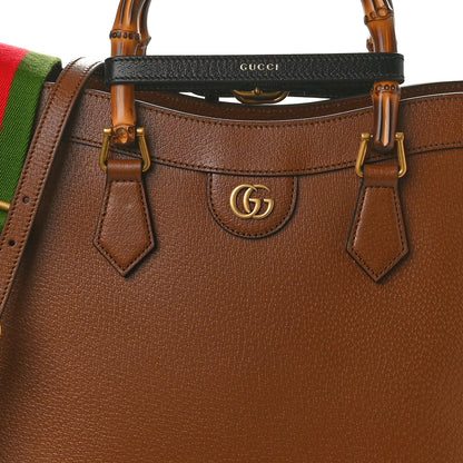 Gucci Wonka Grain Calfskin Large Diana Tote Bag Cuir Black 9 of 13