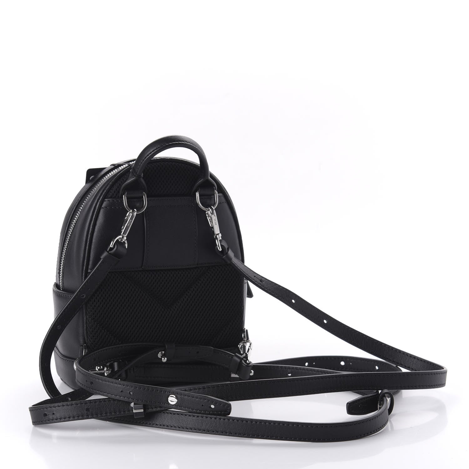MCM Calfskin Pop Rabbit Mini Backpack Black 2 of 8