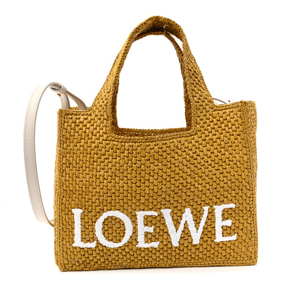 Loewe X PAULA'S IBIZA Raffia Font Tote Ochre 1 of 10