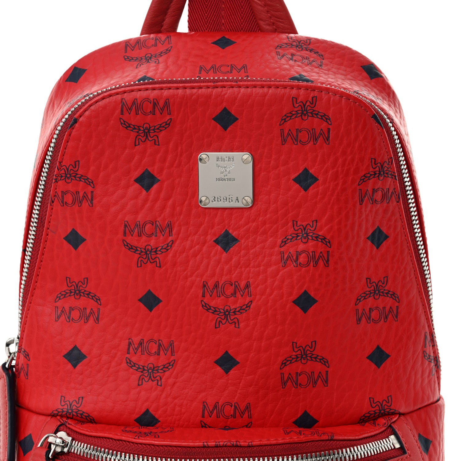MCM Visetos Klassik Small Sling Bag Ruby Red 7 of 11