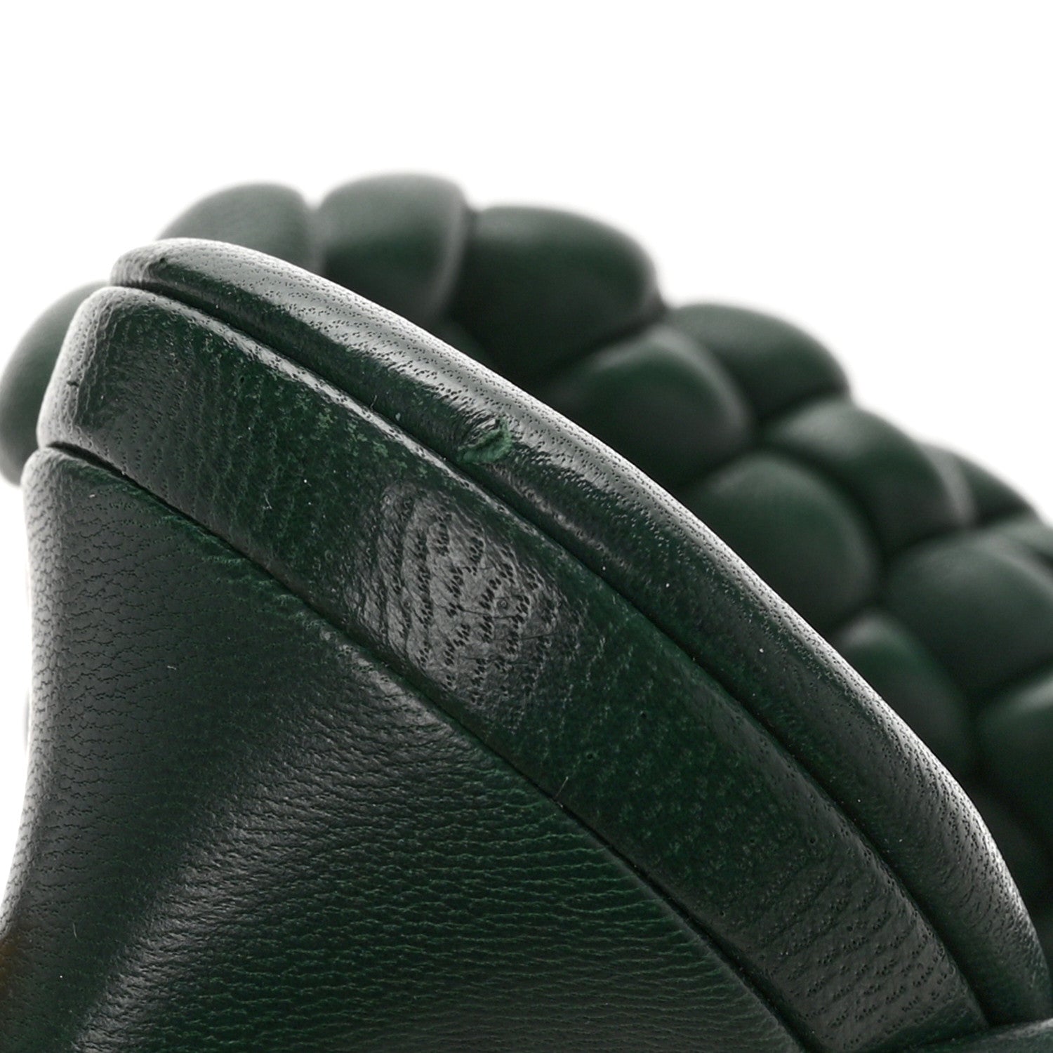 Bottega Veneta Nappa Twisted Padded Intrecciato Curve Slide Sandals 38 Vert Fonce 9 of 9