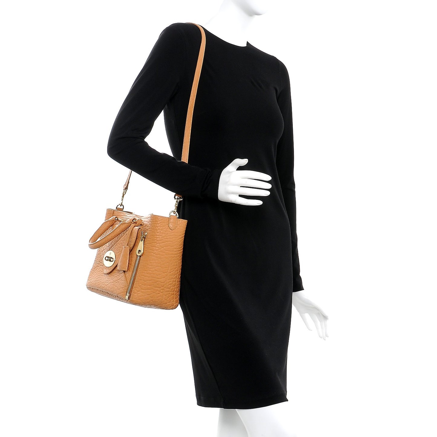 Shrunken Calf Small Willow Tote Ginger