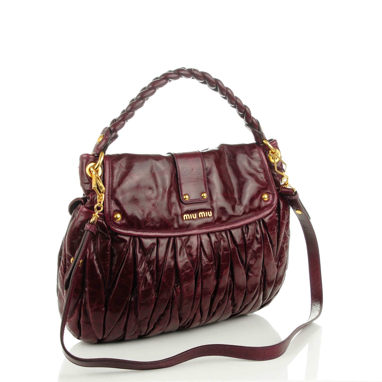 Miu Miu Matelasse Lux Coffer Hobo Ribes 3 of 8