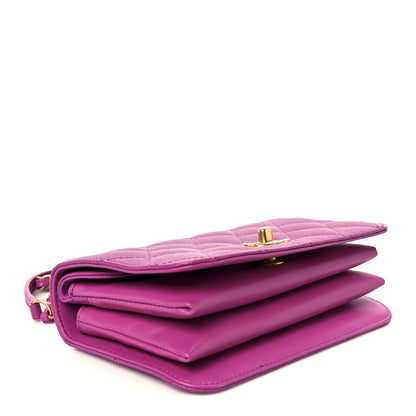 Chanel Caviar Quilted Mini Top Handle Flap Dark Pink 4 of 12