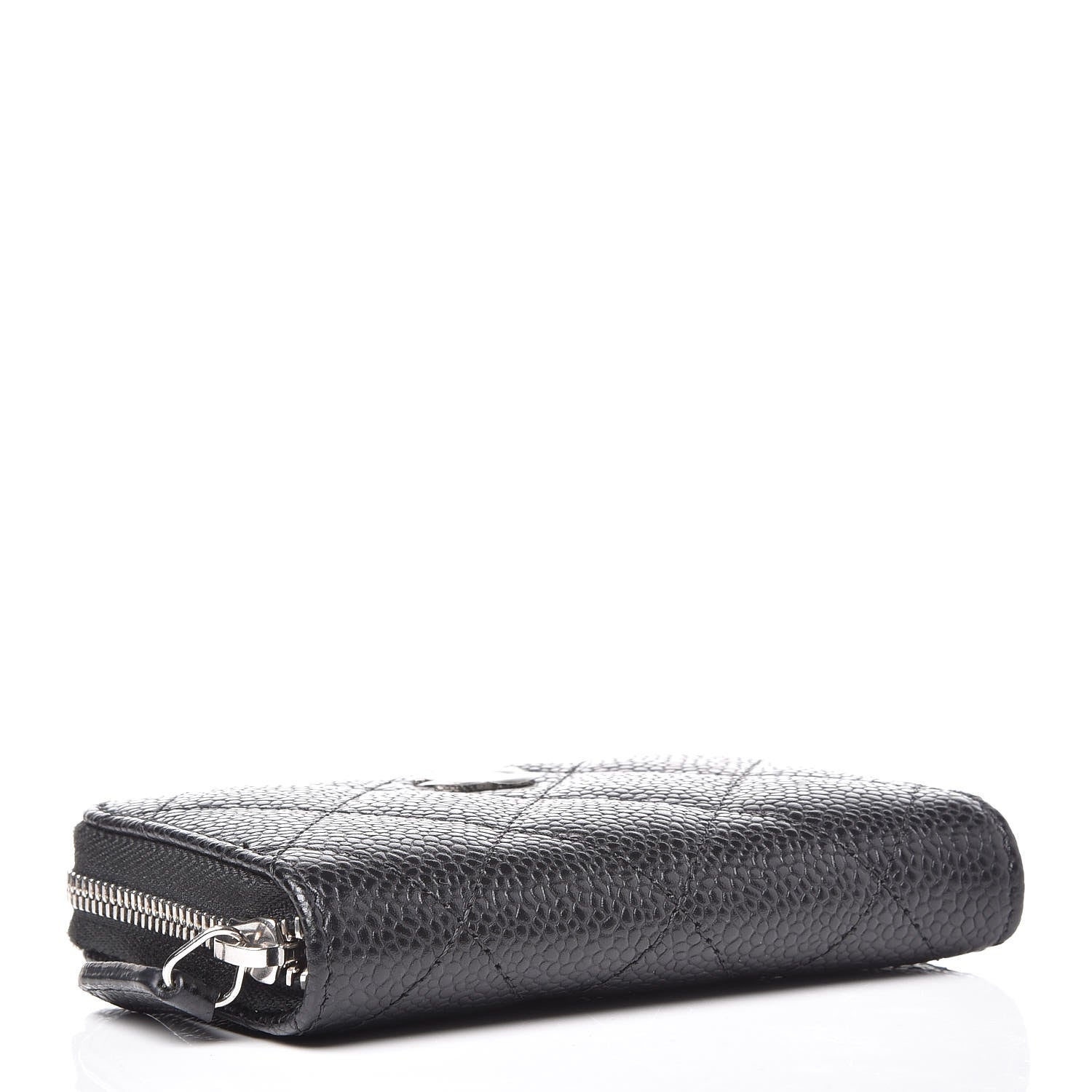 Chanel Caviar Quilted Zip Coin Purse Black 4 of 9