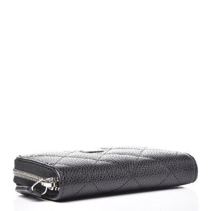 Chanel Caviar Quilted Zip Coin Purse Black 4 of 9