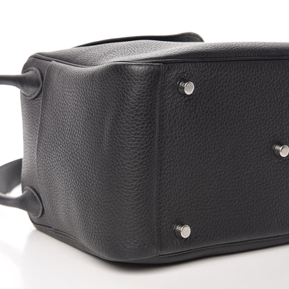 Hermes Taurillon Clemence Lindy 30 Black 8 of 9