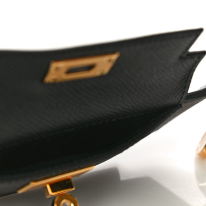 Hermes Swift Epsom Pocket Kelly Shoulder Strap Black 3 of 8
