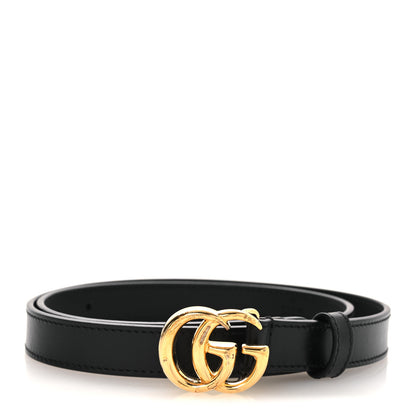 Gucci Calfskin Double G 20mm Belt 80 32 Black 1 of 6